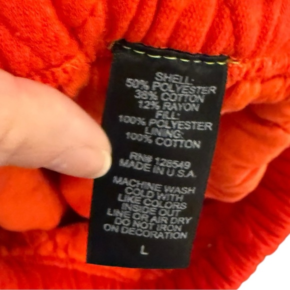 Aviator Nation Quilted Sweatpants Red Unisex L joggers with pockets bright red - Picture 7 of 9